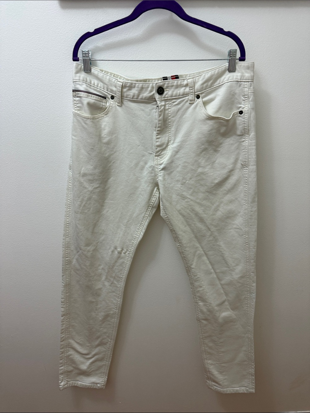 Tommy Hilfiger Slim Straight White Men's Jeans